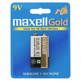 Maxell 9V DC Gold Alkaline Battery Pack 721110