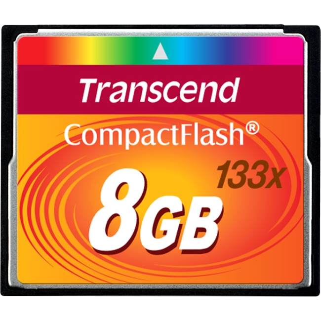 8GB Compact Flash Card (133x) Transcend Information, Inc TS8GCF133