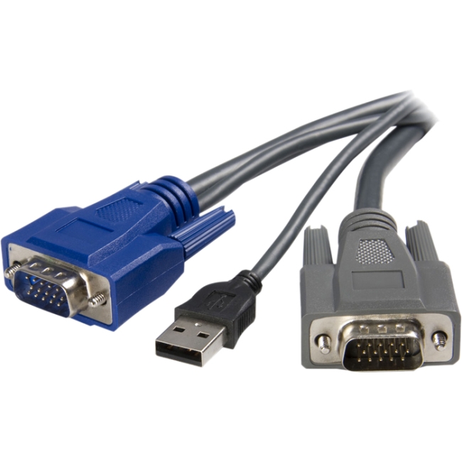 StarTech.com 10 ft Ultra-Thin USB VGA 2-in-1 KVM Cable SVUSBVGA10