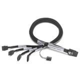 Microsemi Adaptec Mini SAS to 4 x SATA Fan-out Cable with SFF-8448 Sideband Signals 2247100-R ACK-I