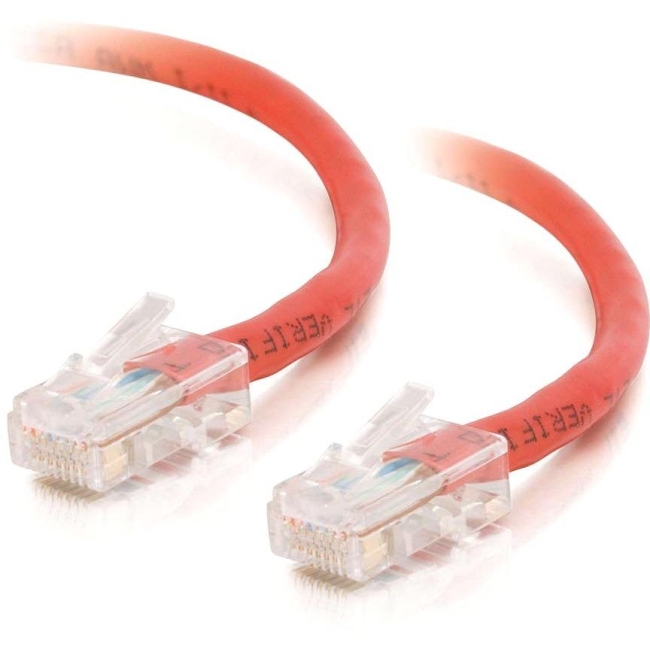 C2G 14 ft Cat5e Non Booted Crossover UTP Unshielded Network Patch Cable - Red 26706