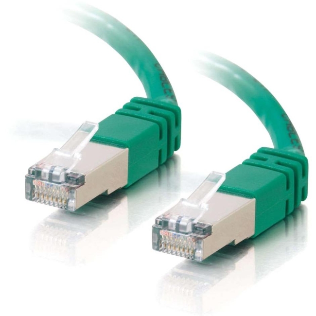 C2G 14 ft Cat5e Molded Shielded Network Patch Cable - Green 27264
