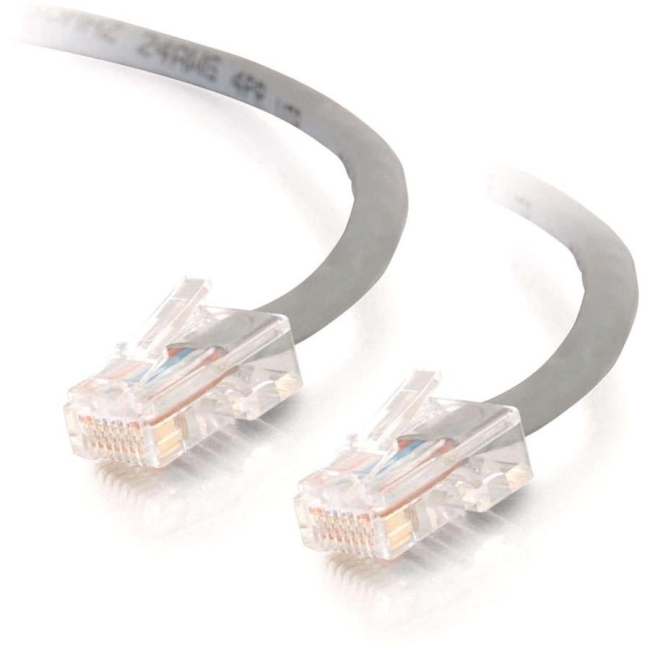 C2G 25 ft Cat5e Non Booted Crossover UTP Unshielded Network Patch Cable - Gray 24514