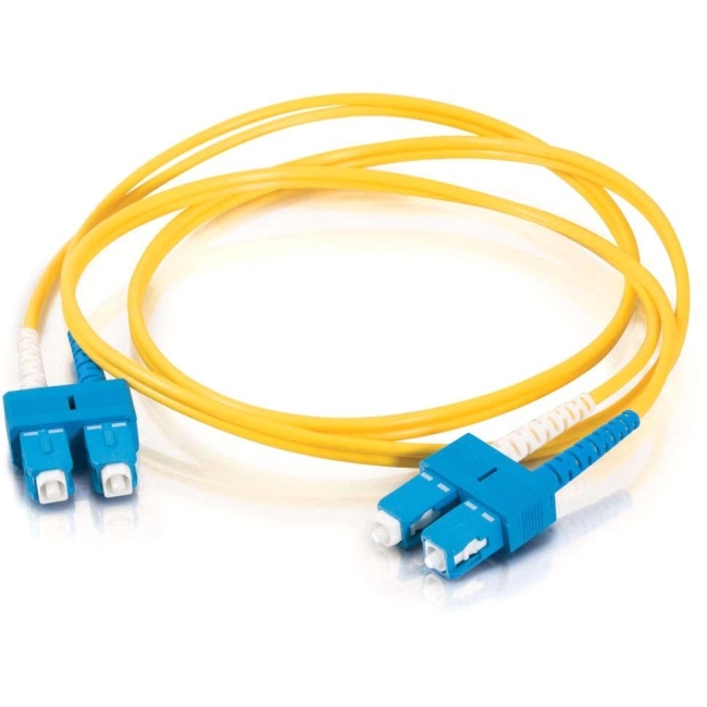 C2G 3m SC-SC 9/125 OS1 Duplex Singlemode PVC Fiber Optic Cable - Yellow 12505