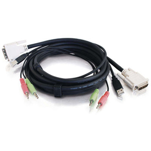 C2G Dual Link DVI/USB KVM Cable with Audio 14180