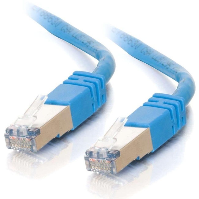 C2G 25 ft Cat5e Molded Shielded Network Patch Cable - Blue 27266