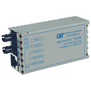 Omnitron miConverter 10/100 ST Multimode 5km USB Powered 1100-0-6 1100-0-x