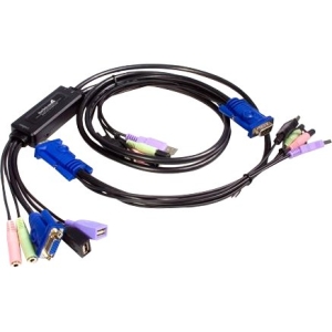 StarTech.com 2 Port USB VGA Cable KVM Switch with Audio SV215MICUSBA
