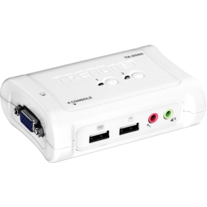 TRENDnet 2-Port USB KVM Switch Kit w/ Audio TK-209K
