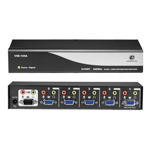 Connectpro 5-port 400MHz Video/Audio Splitter VSE-105A