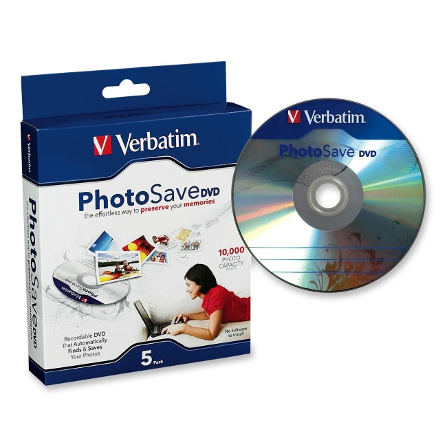 Verbatim PhotoSave DVD - 5pk Slim Case 96728