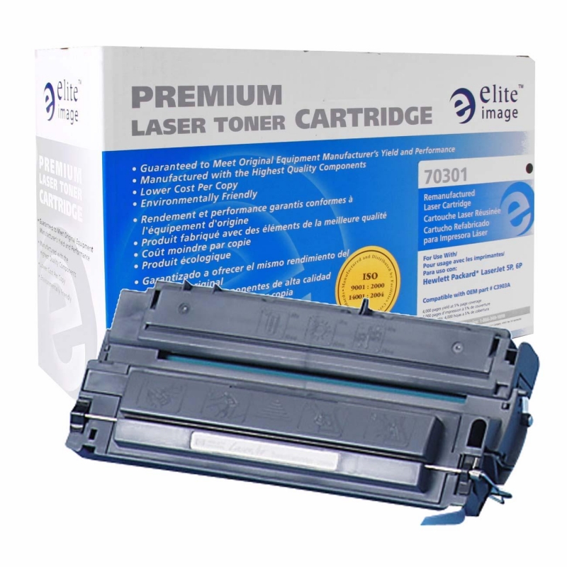 Elite Image Black Toner Cartridge For HP LaserJet 5P, 5MP, 6P, 6MP and 6PSE Printers 70301 ELI70301