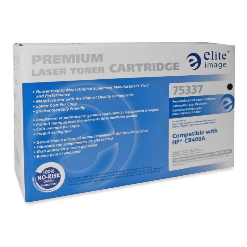 Elite Image Black Toner Cartridge For HP LaserJet CP4005 Series Printer 75337 ELI75337