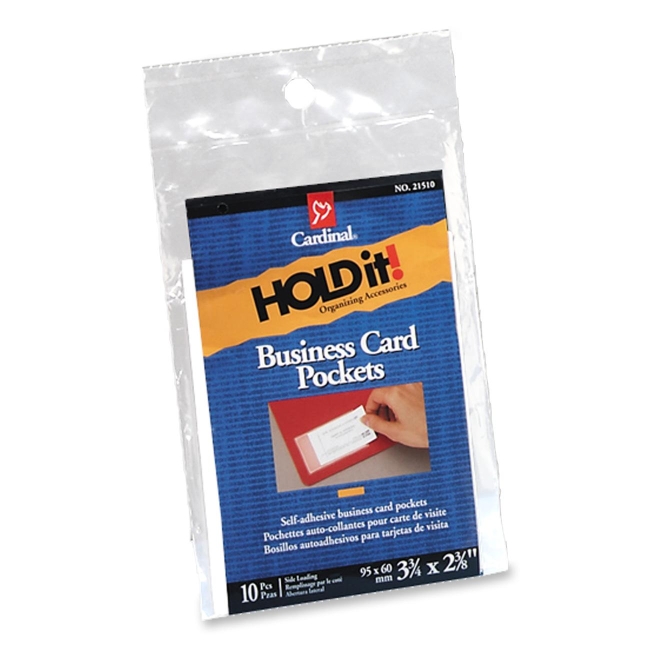 HOLDit! Side Loading Business Card Pocket Cardinal Brands 21510 CRD21510