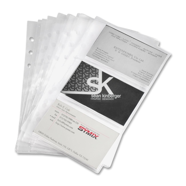 Clear Business Card Refill Page Samsill 81079 SAM81079