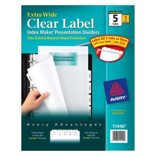 Avery Index Maker Extra-Wide Tab Dividers 11440 AVE11440