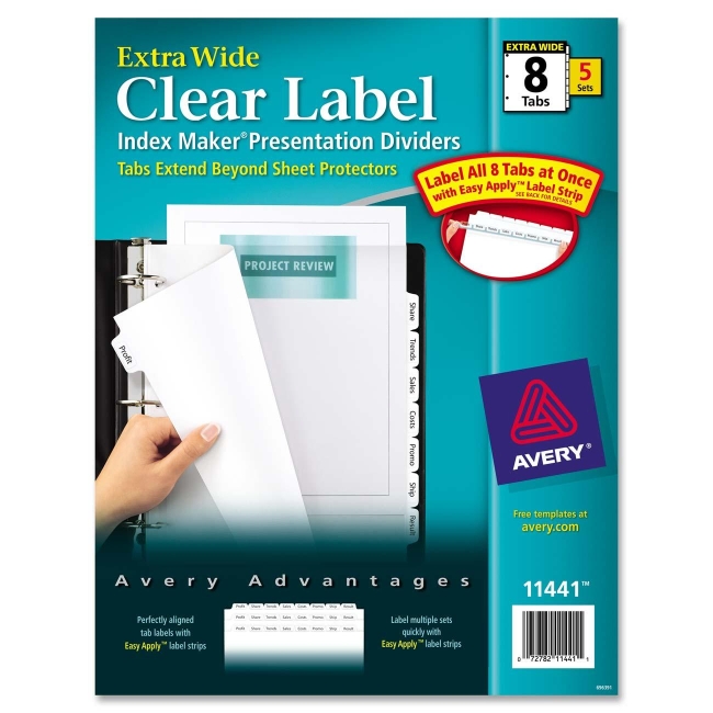 Avery Index Maker Extra-Wide Tab Dividers 11441 AVE11441