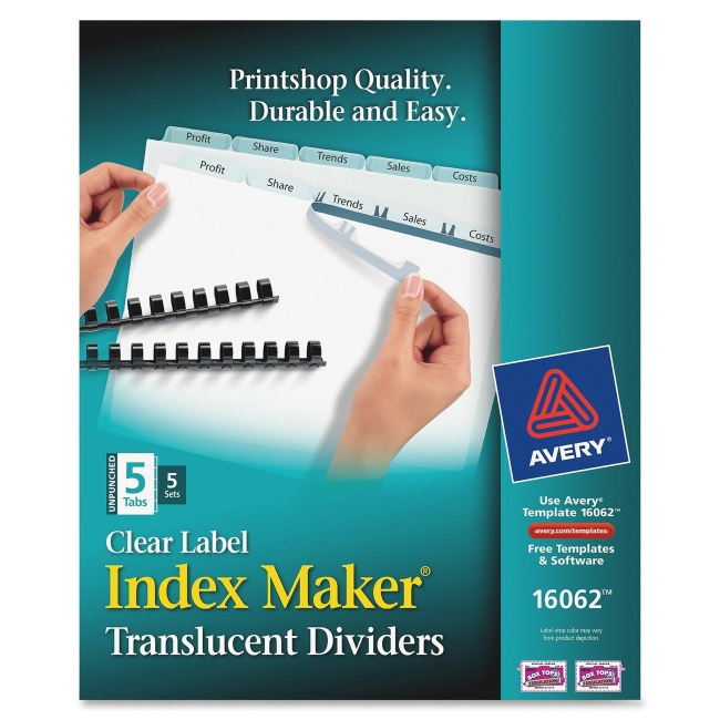 Avery Index Maker Translucent Divider 16062 AVE16062