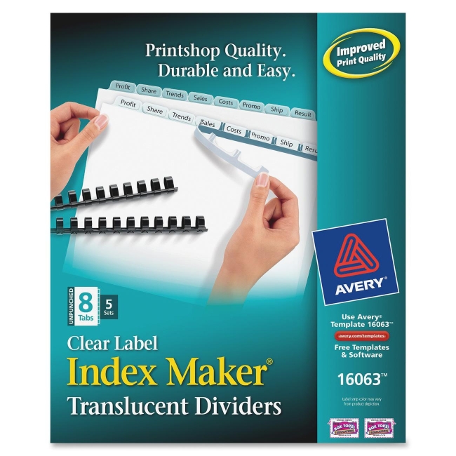 Avery Index Maker Translucent Divider 16063 AVE16063