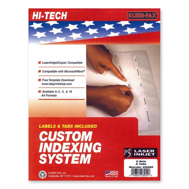 Kleer-Fax Custom Indexing System 23055 KLF23055