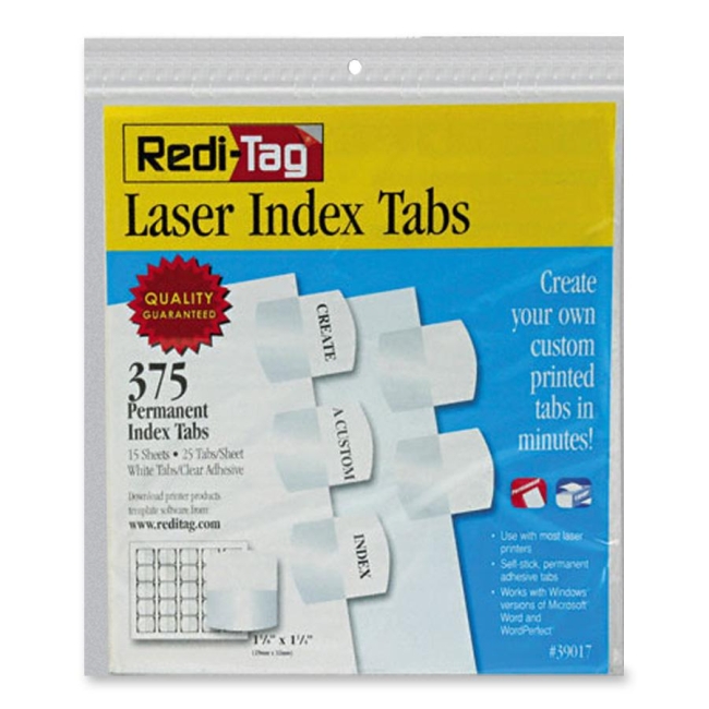 Redi-Tag Laser Index Tab 39017 RTG39017