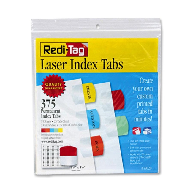 Redi-Tag Laser Index Tab 39020 RTG39020