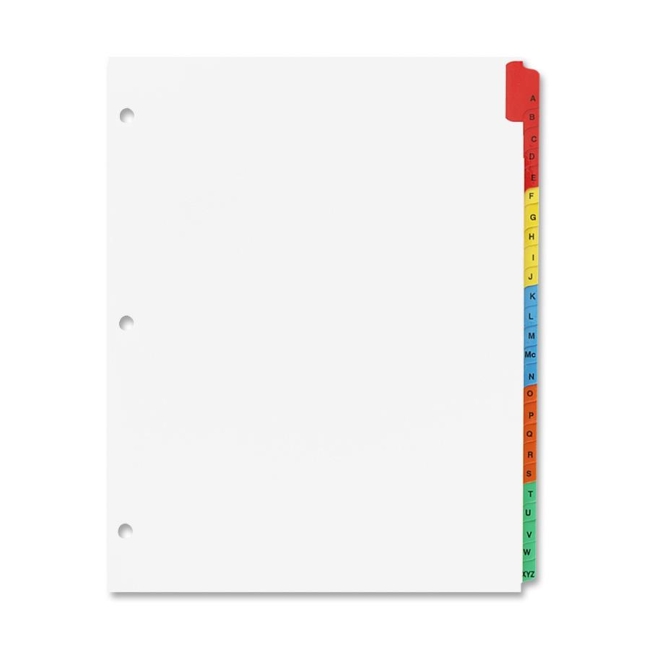 Sparco A-Z Quick Index Dividers With Contents Page 21905 SPR21905