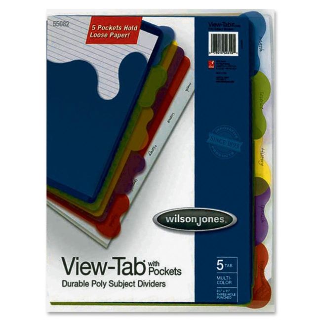 ACCO View-Tab Sublect Divider with Pockets 55082 WLJ55082