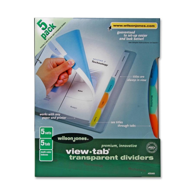 ACCO View-Tab Transparent Divider Set 55565 WLJ55565