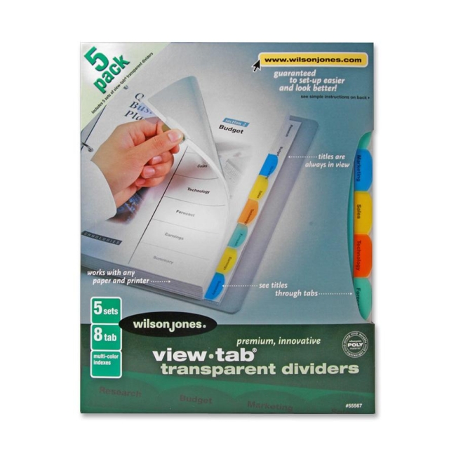 ACCO View-Tab Transparent Divider Set 55567 WLJ55567