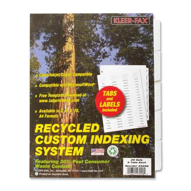 Kleer-Fax HiTech Custom Indexing System 23256 KLF23256
