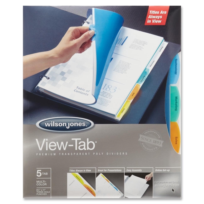 ACCO View-Tab Transparent Divider 55065 WLJ55065