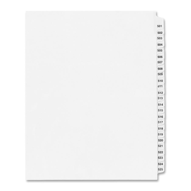 Avery Side Tab Collated Legal Index Dividers 82299 AVE82299