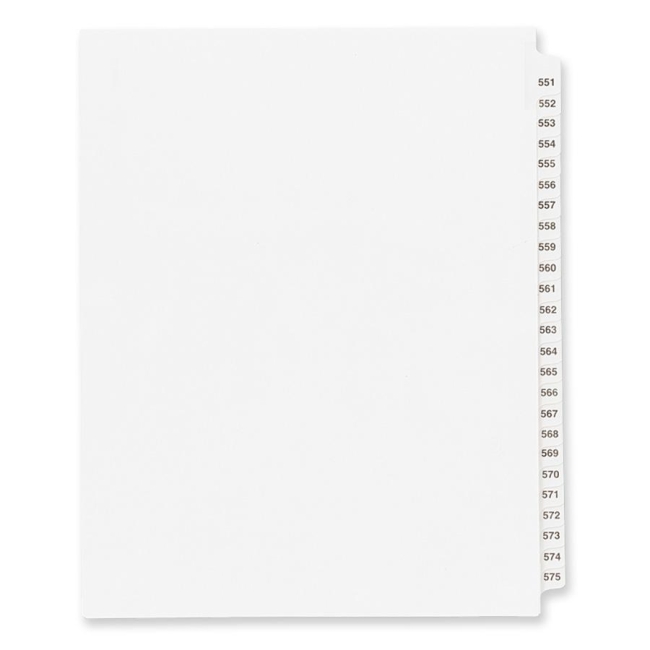 Avery Side Tab Collated Legal Index Divider 82301 AVE82301