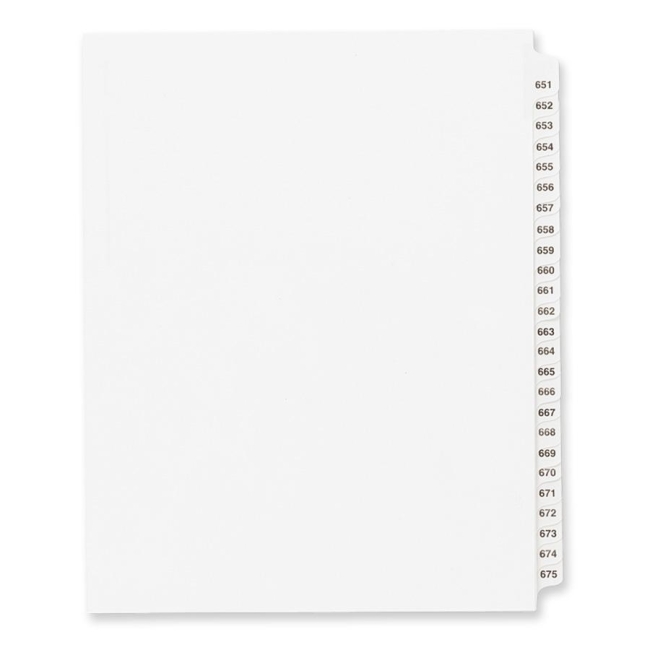 Avery Side Tab Collated Legal Index Divider 82305 AVE82305
