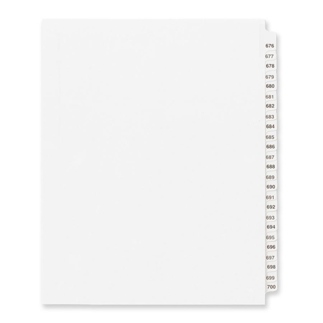 Avery Side Tab Collated Legal Index Divider 82306 AVE82306