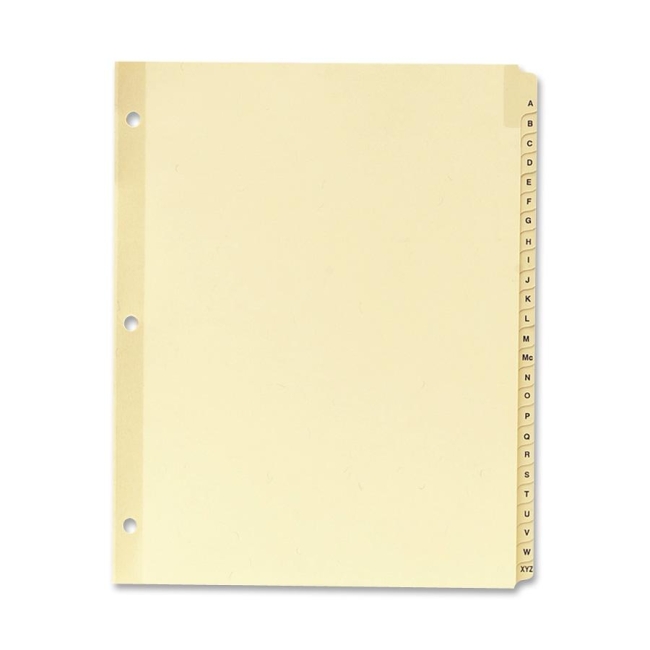 Sparco A-Z Clear Plastic Index Dividers 01806 SPR01806