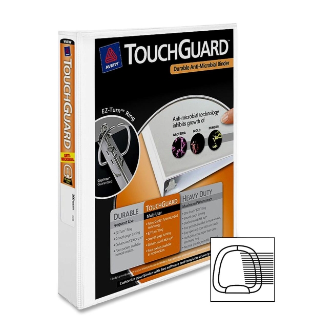Avery TouchGuard Ring Binder 17142 AVE17142 77711