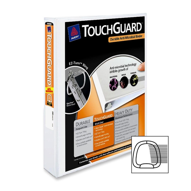 Avery TouchGuard Ring Binder 17143 AVE17143 77711