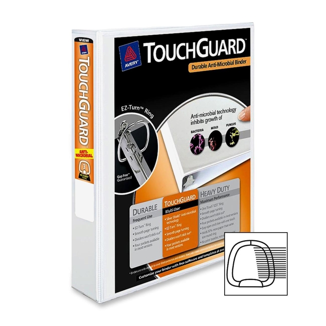 Avery TouchGuard Ring Binder 17144 AVE17144 77711