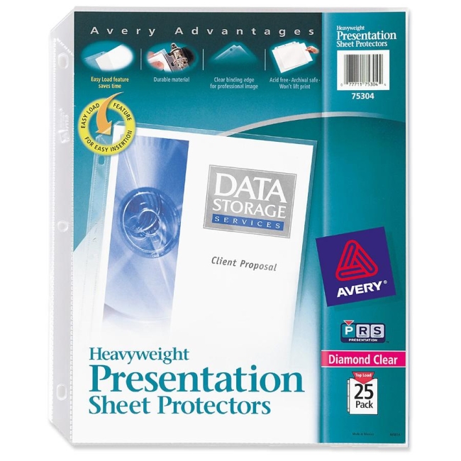 Avery Diamond Clear Top Loading Sheet Protector 75304 AVE75304