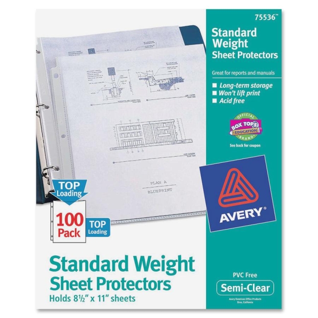 Avery Non-Stick Sheet Protector 75536 AVE75536