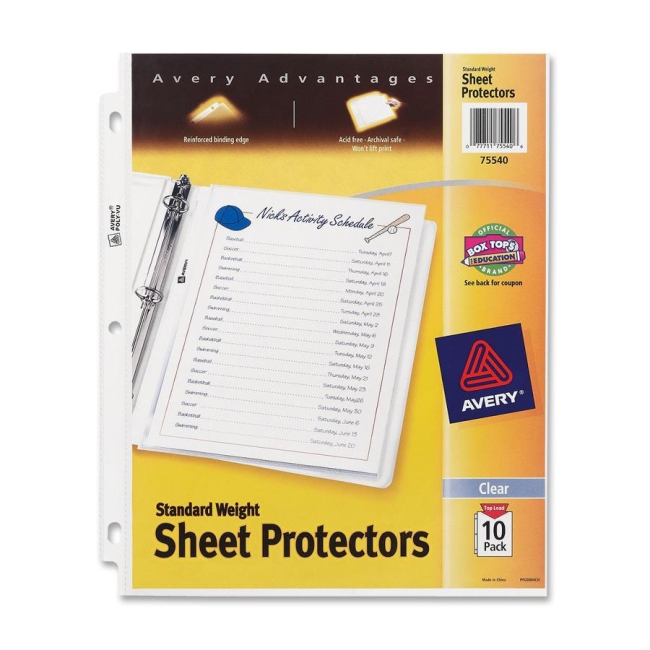 Avery Standard Weight Sheet Protector 75540 AVE75540