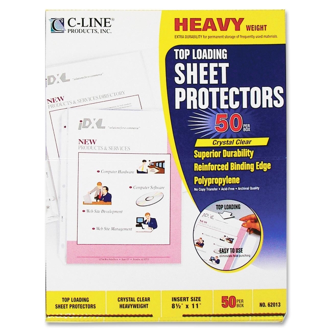 C-Line Polypropylene Top Loading Sheet Protector 62013 CLI62013