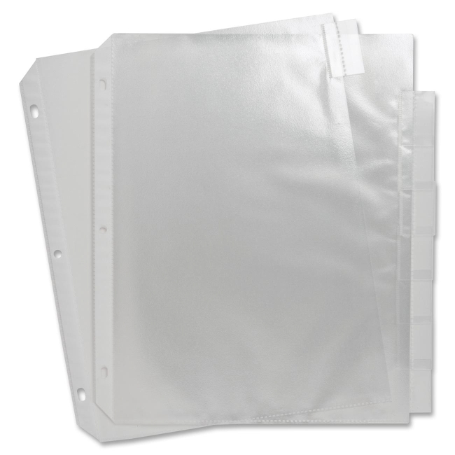 Sparco Top Loading Sheet Protectors with Index Tab 74161 SPR74161