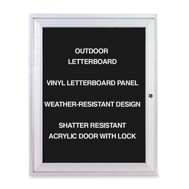 Ghent Enclosed Letterboard PA13624BXBK GHEPA13624BXBK