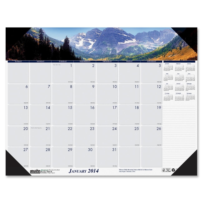 House of Doolittle Earthscapes Mountains of the World Desk Pad Calendar 176 HOD176