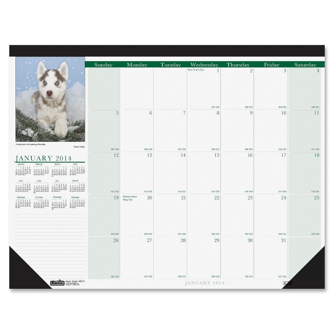 House of Doolittle Earthscapes Puppies Desk Pad Calendar 199 HOD199