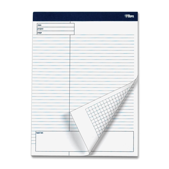 TOPS Project Planning Pad with Margin Task List 77102 TOP77102