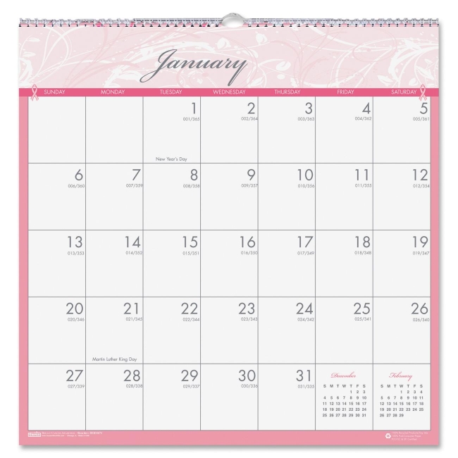 House of Doolittle Breast Cancer Awareness Wall Calendar 3671 HOD3671